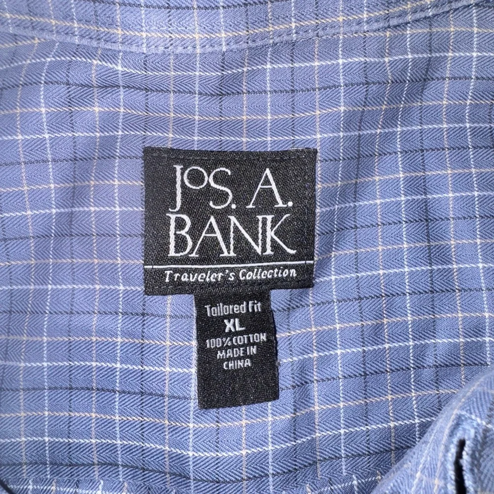 Jos. A. Bank Light Blue Checkered Shirt - Picture 2 of 2